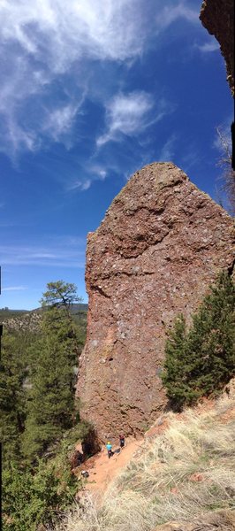 Two climbers work on "Full Sail" (10+).