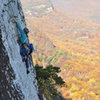 Tricia on the face above the corner.