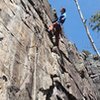 Working my Jaw on 'Jawbone' (5.10), at The Waterfall, Portal Area