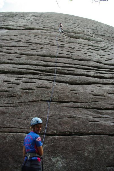 J-Sexy giving one sexy belay at Looking Glass Rock