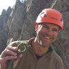 Mike Walley-top of Bastille West Buttress asking me if I think he should bother to hack this bad spot off near the end of his rope. April 11th 2015.