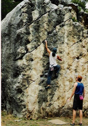 Early 1990s pics of the triangle boulder