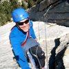 Chad Parker at the second belay of Northeast Face West.