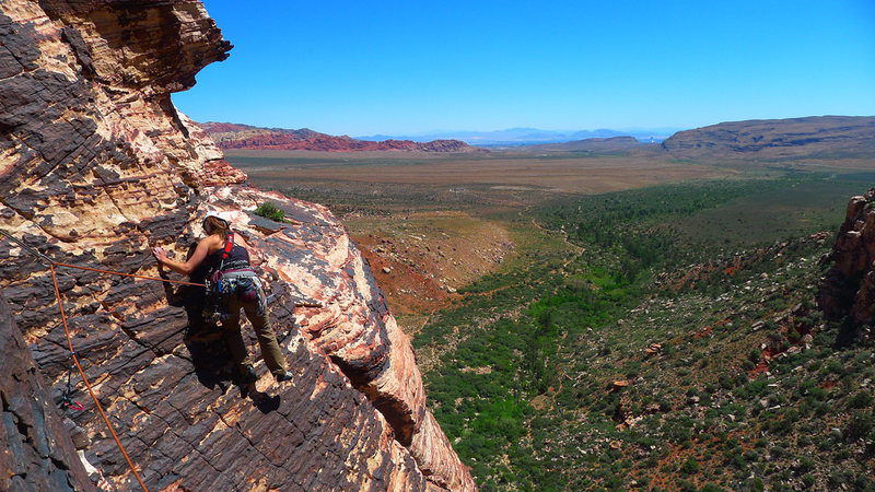 Airy 5.3 traverse on the second to last pitch.