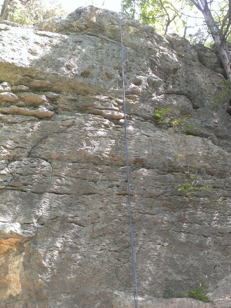 Rope hanging on Unknown 4 Bolt Sport Route.