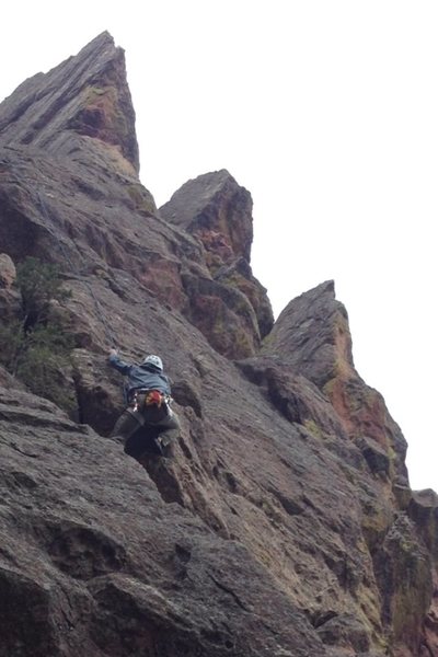 Gino at the upper crux.