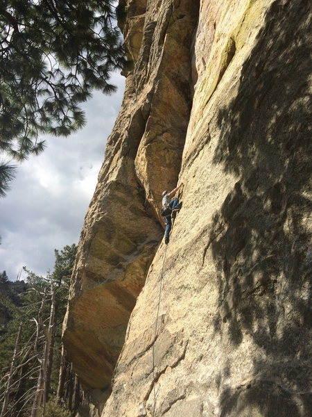 Cory P working on the lead of Jack the Slipper