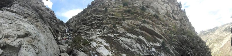 Panoramic of the entire gully that is Industrial Wall.