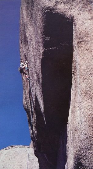 Harrison Dekker attempting the FA of Sphinx Crack (5.13b), South Platte.<br>
<br>
Photo by Glenn Randall.