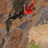 Wrestling with the steep finish<br>
Once Upon a Time (5.11c)