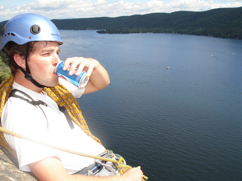 Bro's chillin' above Rogers Rock, ADK's.