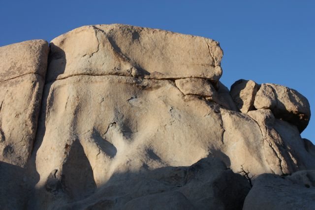 The right side of Laugh Rock's (W. Face), Joshua Tree NP