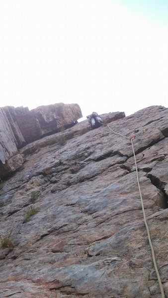 Fall of 2013- took Kirk Hilton on his first multi-pitch trad route!