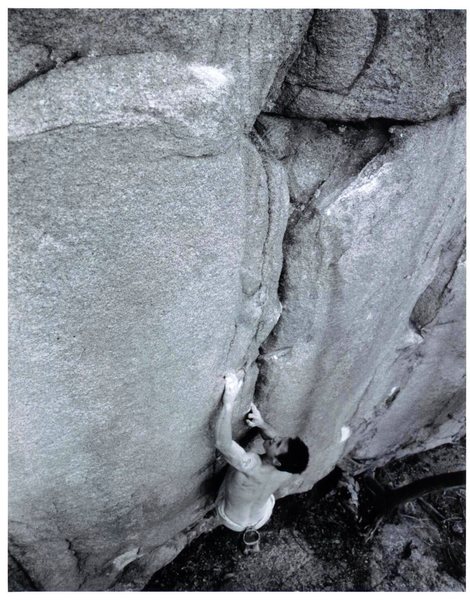 Mike G on The Buddha Ladder V2, Watson Lake, AZ 1999.