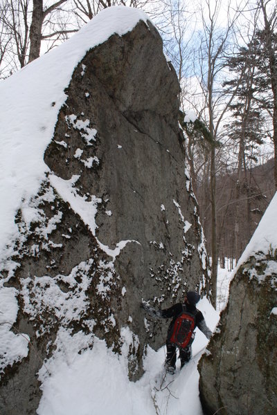 The Tower in the winter on our first scouting trip. A good reference of size, but we are also standing on a foot of snow.