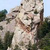 E Face of the Backporch from the saddle W of the NCAR water tank. 