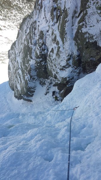 3/4 of the way up the first pitch of Pinnacle