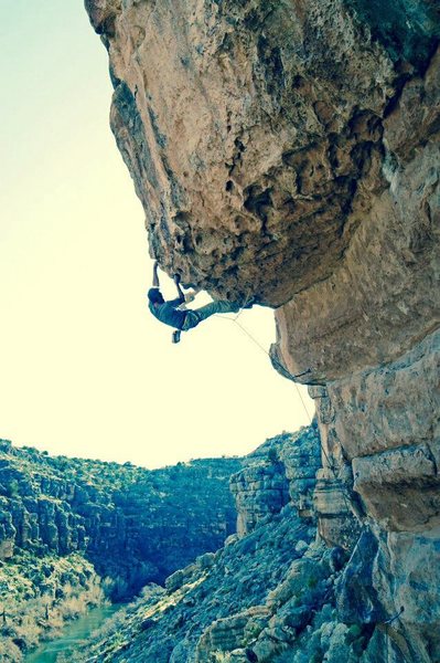 JJ and the Whirlwind 5.12-, Chevelon Canyon hinterlands.