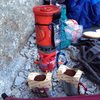 Brewing coffee on the Ahwahnee Ledge