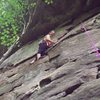 Barefoot climbing at Red River Gorge, Kentucky. 