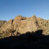 Kitty Wall: this is the first and closest thing resembling climbing between the parking area and Sphinx/Obelisk formations. West facing in a bowl a few hundred yards from parking.