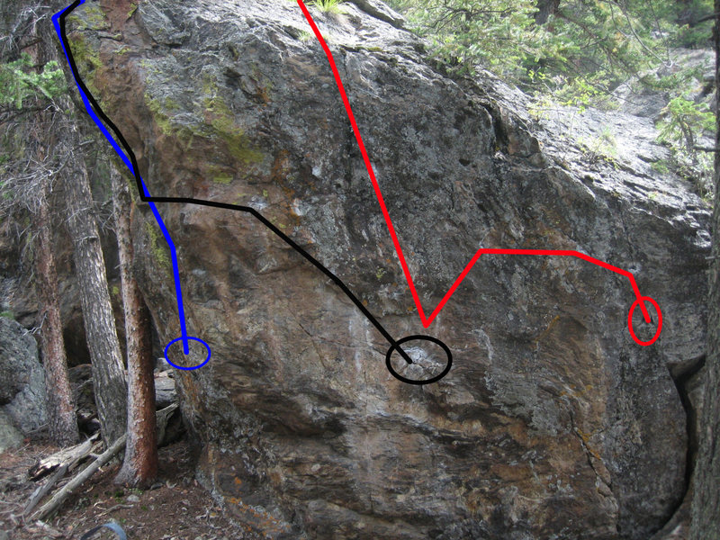 All 3 routes:<br>
<br>
Left: Sit Start Variation.<br>
Middle: Oasis.<br>
Right: Watering Hole.