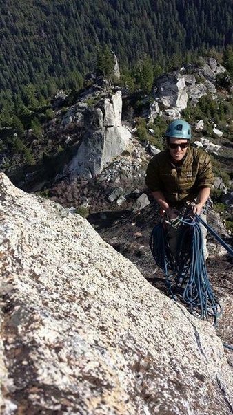 It gets windy at the top - build 'saddlebags' out of slings for the rope and let it out as you descend