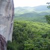 The North Side, from Cornflake Crack ledge. Climbers on Creatures of Waste (I think)