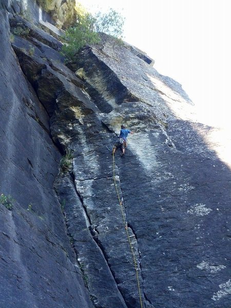 top of the crack, heading for the ramp