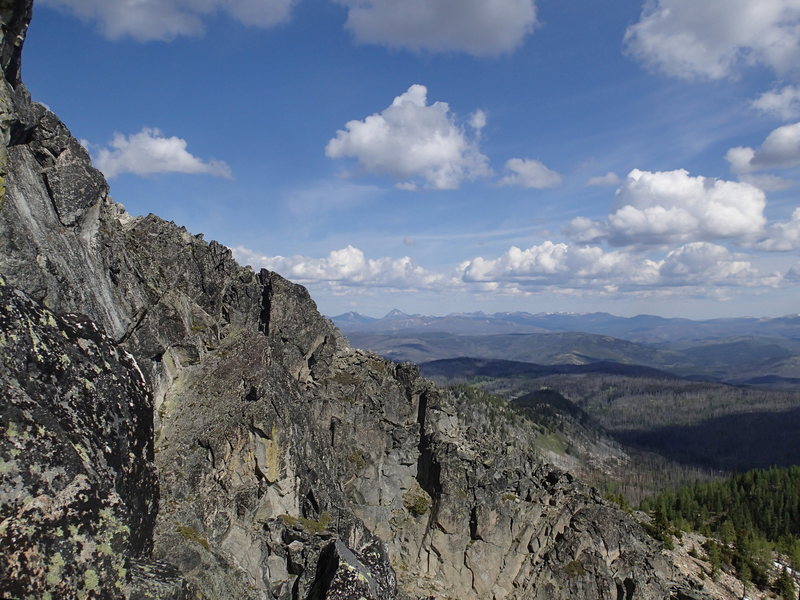 View north from hallway up the North Tower Ridge Route.