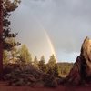 Double rainbow, Holcomb Valley Pinnacles