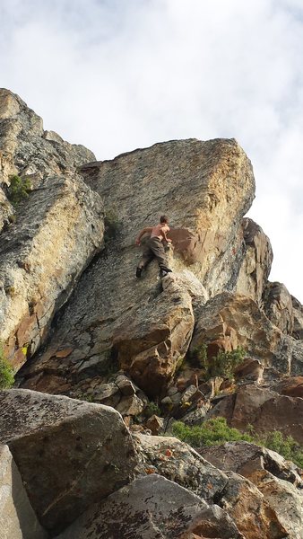 Myself on the first ascent of Trout Slayer. June 11, 2015.