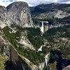 Spectacular views of Vernal & Nevada Falls, and Liberty Cap from the SW Arete of Grizzly Peak