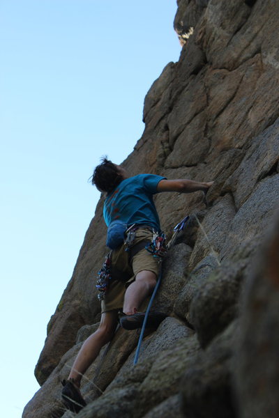 Seth climbing Cold Snap.