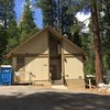 We had a brutal time finding the trail from the road so figured we'd document it - the trail starts to the left of this building