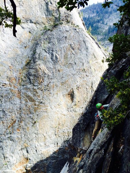 Spectacular view of the big north face of Middle Cathedral Rock