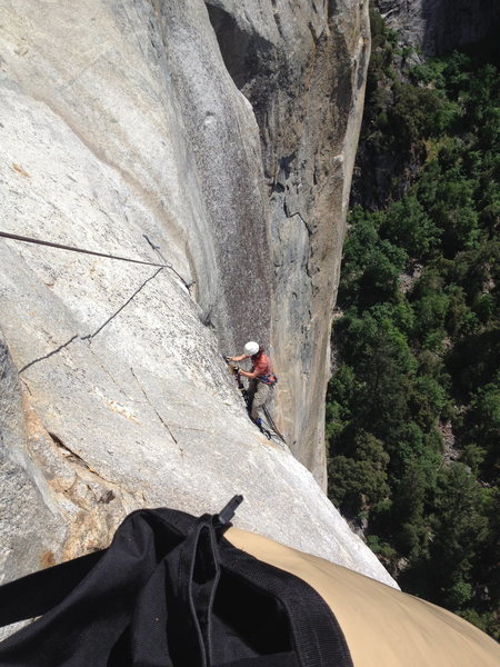 Jugging up the last bit to Ahwahnee