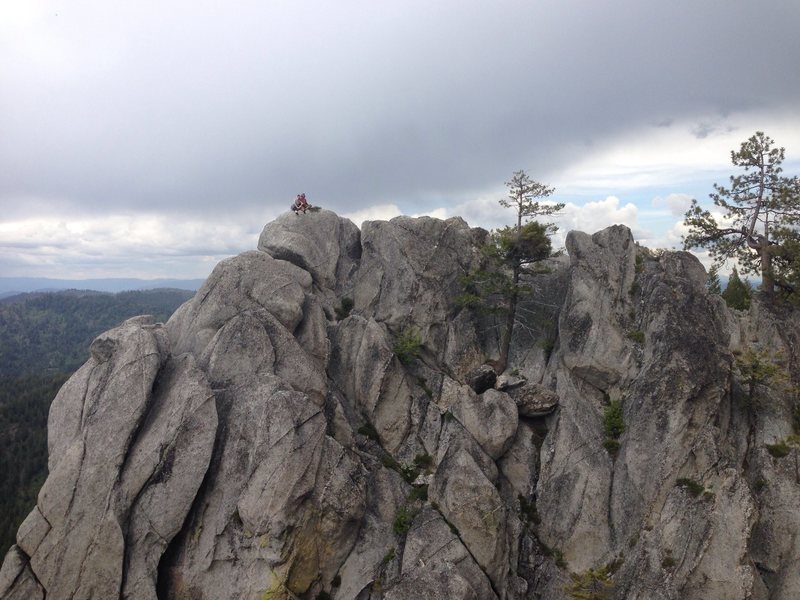 Grace and Wade on top of Roadside rock after computer girl.