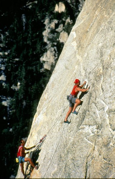 Bob Gaines and Tommy Romero, 1995.
<br>
Photo by Sam Roberts.