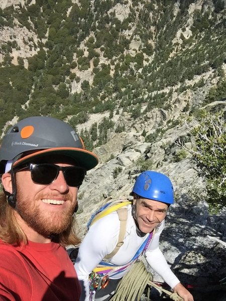 Belay station 5 on a sunny day