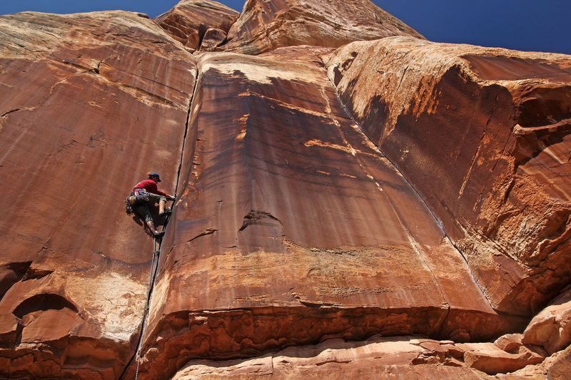 Patrick O'Connell on the climb