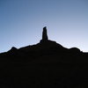 Castleton tower from the approach trail early in the morning