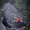 Brett moving up into the crux section. 