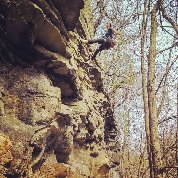 At the "local choss crag" with Tia 