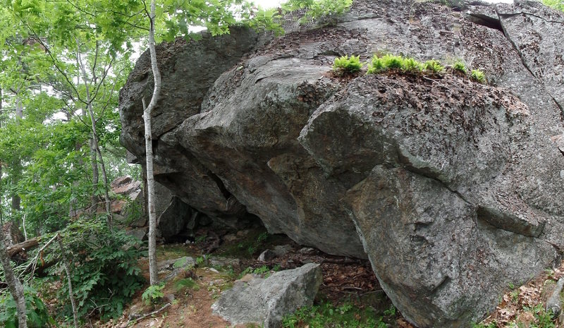 The Geo Cache boulder. Some of the Spot's most steep, difficult problems can be found here.