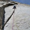 Richard leading the 5.11b variation to pitch 8