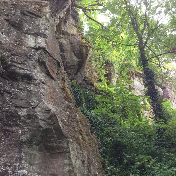 Burning From the Inside goes up the underside of the steep prow near the center of the photo.