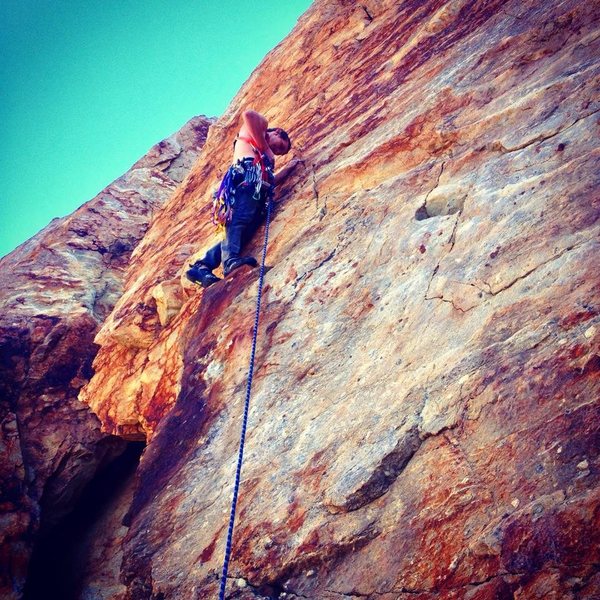 Dynamite Crack (5.7) - Black Rose Area - Rock Canyon, Utah