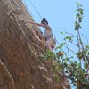 Climbing iron the ATR Wall on a beautiful July day.