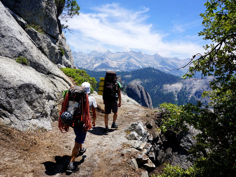 The approach via the High Sierra Trail. Scenic and on a very good trail. 